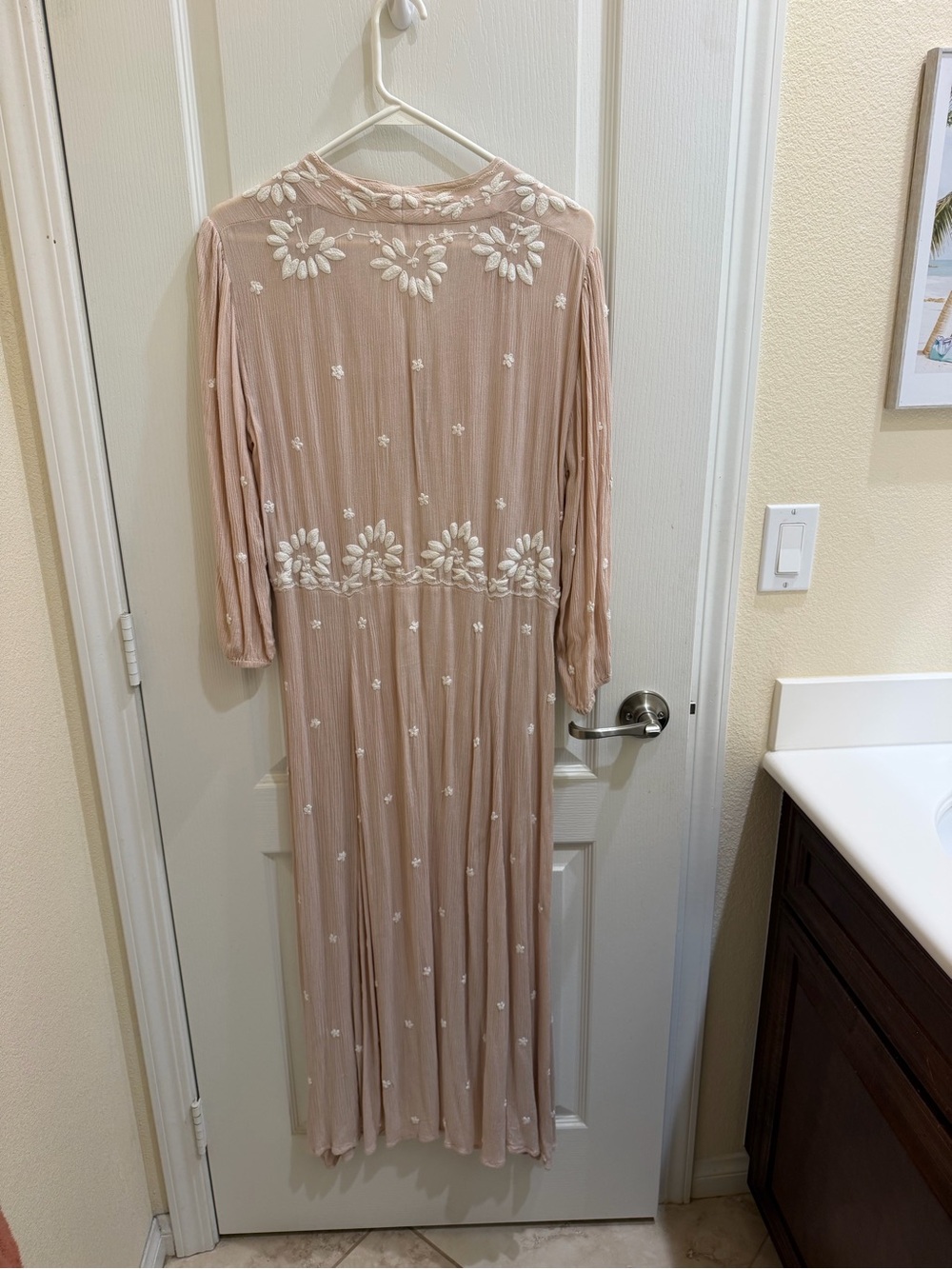 Free People Blush Pink Embroidered Maxi Dress - Picture 4 of 4